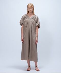 cloenc / クロエンス ロング・マキシ丈ワンピース | 【手洗い可】ギャザーVネックワンピース