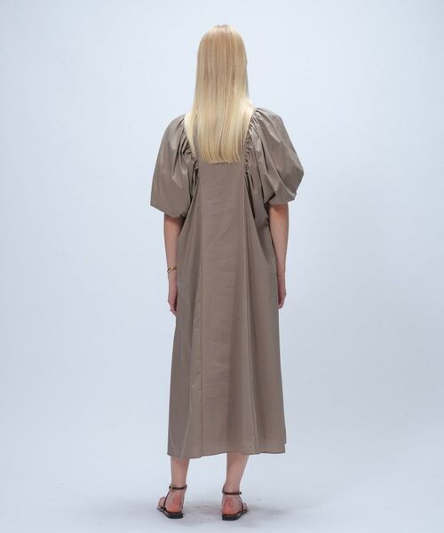 cloenc / クロエンス ロング・マキシ丈ワンピース | 【手洗い可】ギャザーVネックワンピース | 詳細3