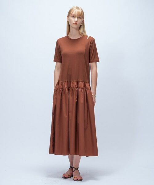 cloenc / クロエンス ロング・マキシ丈ワンピース | 【手洗い可】ドッキングフレアワンピース | 詳細1