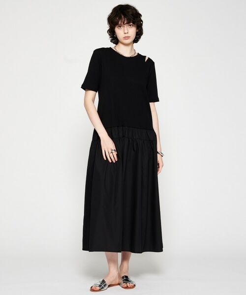 cloenc / クロエンス ロング・マキシ丈ワンピース | 【手洗い可】ドッキングフレアワンピース | 詳細9