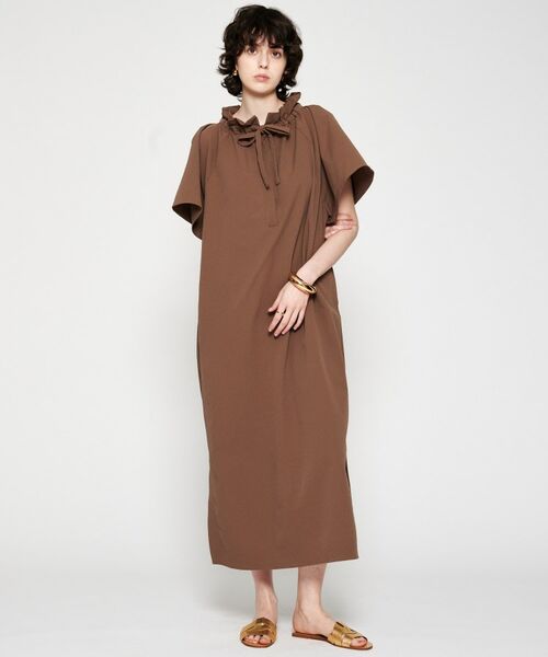 cloenc / クロエンス ロング・マキシ丈ワンピース | 【手洗い可】フリルリボンワンピース | 詳細1