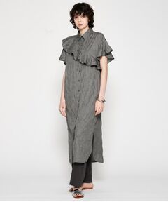 cloenc / クロエンス ロング・マキシ丈ワンピース | 【手洗い可】フリルワッシャーワンピース