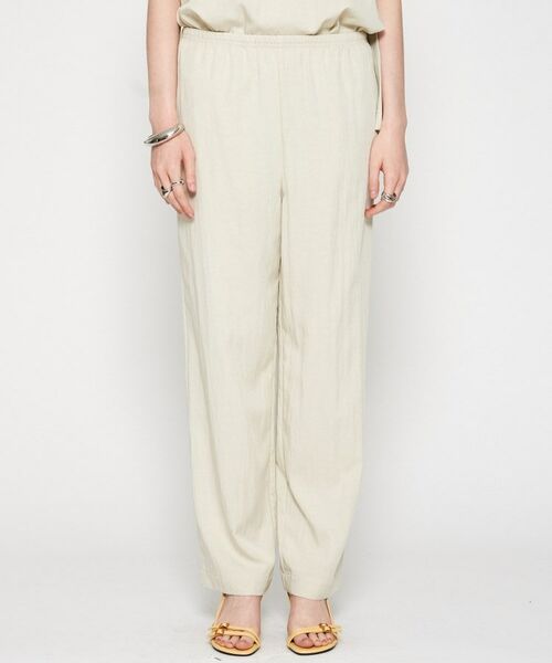 cloenc/クロエンス 【通勤/セットアップ】レーヨンミックスツイルイージーパンツ グレージュ(050) 02(M) cloenc/クロエンス 【通勤/セットアップ】レーヨンミックスツイルイージーパンツ グレージュ(050) 02(M)