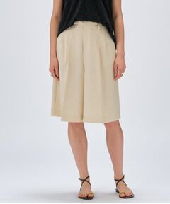 cloenc / クロエンス ショート・ハーフ・半端丈パンツ | 【セットアップ／手洗い可】リネンブレンドハーフパンツ