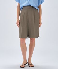 cloenc / クロエンス ショート・ハーフ・半端丈パンツ | 【セットアップ／手洗い可】リネンブレンドハーフパンツ