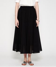 cloenc / クロエンス ロング・マキシ丈スカート | 【手洗い可】コットンシアーフレアスカート