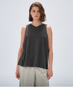 cloenc / クロエンス シャツ・ブラウス | 【接触冷感／セットアップ／マシンウォッシュ】レーヨンツイルノースリブラウス