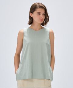 cloenc / クロエンス シャツ・ブラウス | 【接触冷感／セットアップ／マシンウォッシュ】レーヨンツイルノースリブラウス