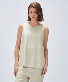 cloenc / クロエンス シャツ・ブラウス | 【接触冷感／セットアップ／マシンウォッシュ】レーヨンツイルノースリブラウス