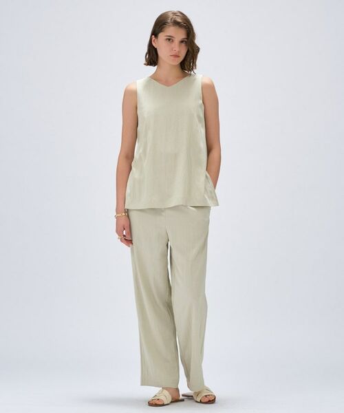 cloenc / クロエンス シャツ・ブラウス | 【接触冷感／セットアップ／マシンウォッシュ】レーヨンツイルノースリブラウス | 詳細1