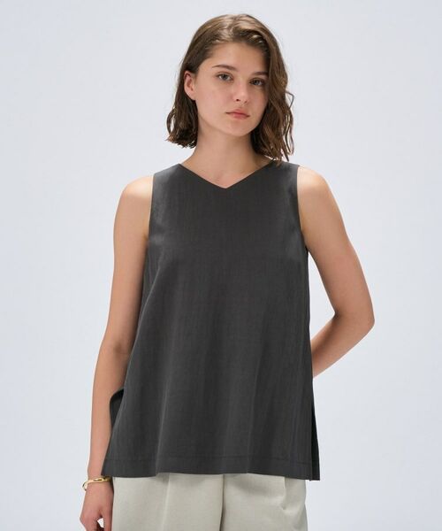 cloenc / クロエンス シャツ・ブラウス | 【接触冷感／セットアップ／マシンウォッシュ】レーヨンツイルノースリブラウス | 詳細13