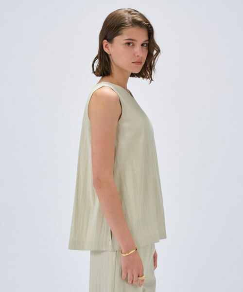 cloenc / クロエンス シャツ・ブラウス | 【接触冷感／セットアップ／マシンウォッシュ】レーヨンツイルノースリブラウス | 詳細3