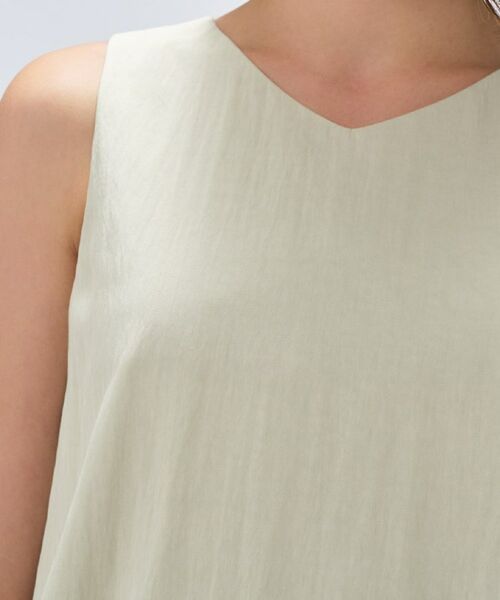 cloenc / クロエンス シャツ・ブラウス | 【接触冷感／セットアップ／マシンウォッシュ】レーヨンツイルノースリブラウス | 詳細5