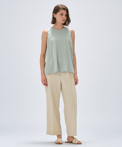 cloenc / クロエンス シャツ・ブラウス | 【接触冷感／セットアップ／マシンウォッシュ】レーヨンツイルノースリブラウス | 詳細7