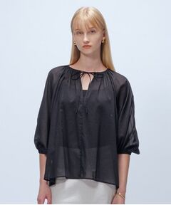cloenc / クロエンス シャツ・ブラウス | 【手洗い可】コットンシフォンシアーブラウス