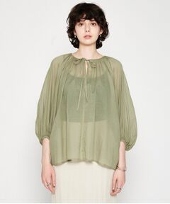 cloenc / クロエンス シャツ・ブラウス | 【手洗い可】コットンシフォンシアーブラウス