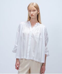 cloenc / クロエンス シャツ・ブラウス | 【手洗い可】コットンシフォンギャザーブラウス