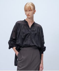 cloenc / クロエンス シャツ・ブラウス | 【手洗い可】コットンシフォンギャザーブラウス