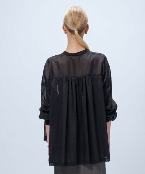 cloenc / クロエンス シャツ・ブラウス | 【手洗い可】コットンシフォンギャザーブラウス | 詳細10