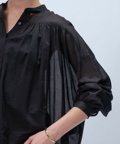 cloenc / クロエンス シャツ・ブラウス | 【手洗い可】コットンシフォンギャザーブラウス | 詳細11