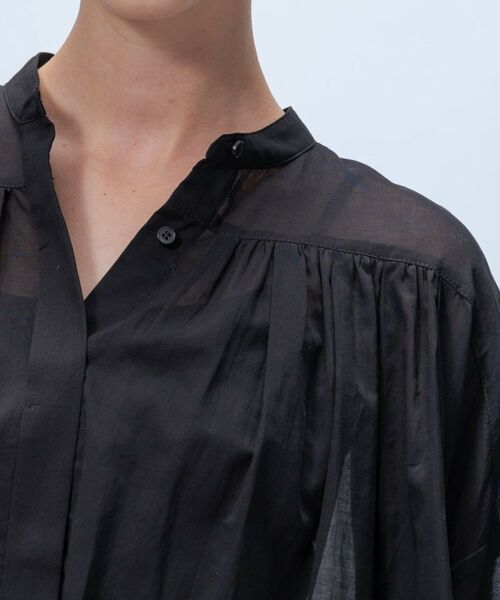 cloenc / クロエンス シャツ・ブラウス | 【手洗い可】コットンシフォンギャザーブラウス | 詳細12