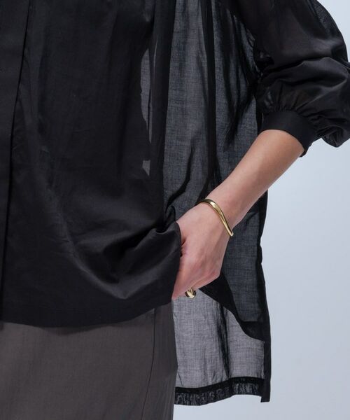 cloenc / クロエンス シャツ・ブラウス | 【手洗い可】コットンシフォンギャザーブラウス | 詳細13