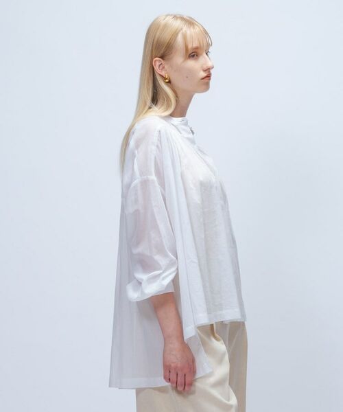 cloenc / クロエンス シャツ・ブラウス | 【手洗い可】コットンシフォンギャザーブラウス | 詳細3