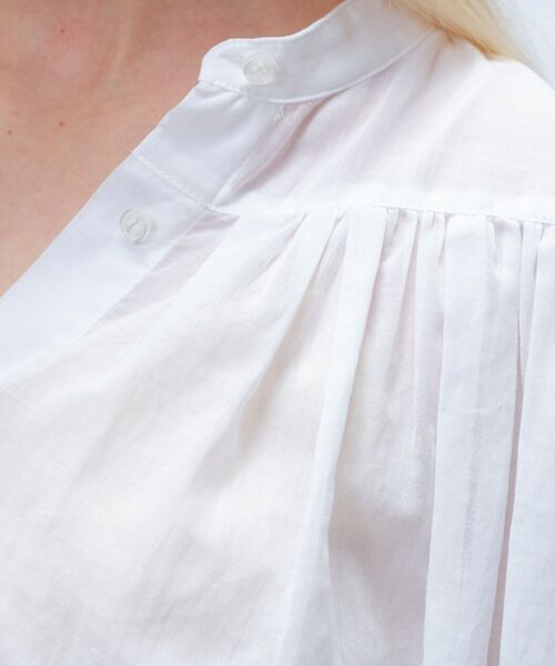 cloenc / クロエンス シャツ・ブラウス | 【手洗い可】コットンシフォンギャザーブラウス | 詳細6