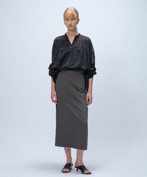 cloenc / クロエンス シャツ・ブラウス | 【手洗い可】コットンシフォンギャザーブラウス | 詳細7
