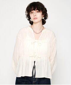cloenc / クロエンス シャツ・ブラウス | 【手洗い可】リボンギャザーブラウス