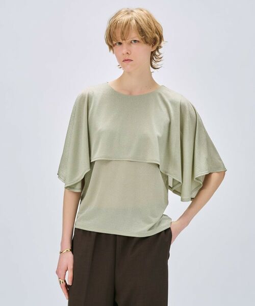 cloenc / クロエンス カットソー | 【マシンウォッシュ】ラメケーププルオーバー | 詳細1