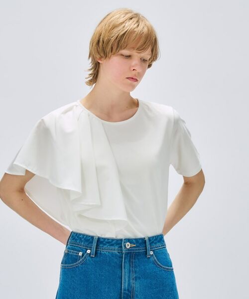 cloenc / クロエンス カットソー | 【マシンウォッシュ】ラッフルプルオーバー | 詳細1