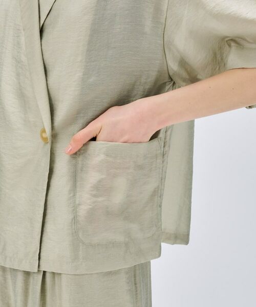 cloenc / クロエンス テーラードジャケット | 【セットアップ/手洗い可】ハーフスリーブシアージャケット | 詳細10