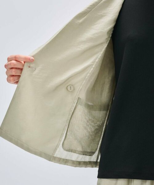 cloenc / クロエンス テーラードジャケット | 【セットアップ/手洗い可】ハーフスリーブシアージャケット | 詳細13