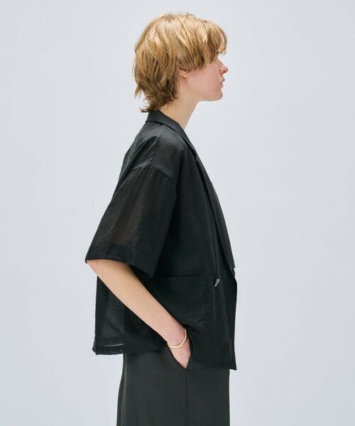 cloenc / クロエンス テーラードジャケット | 【セットアップ/手洗い可】ハーフスリーブシアージャケット | 詳細16