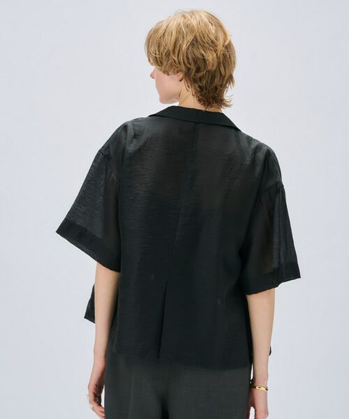 cloenc / クロエンス テーラードジャケット | 【セットアップ/手洗い可】ハーフスリーブシアージャケット | 詳細17