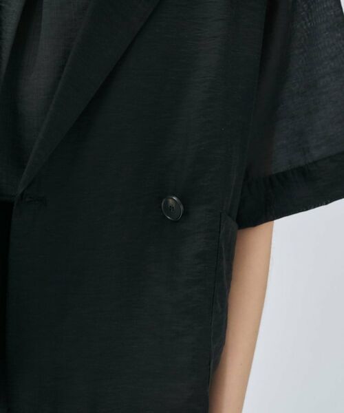 cloenc / クロエンス テーラードジャケット | 【セットアップ/手洗い可】ハーフスリーブシアージャケット | 詳細18