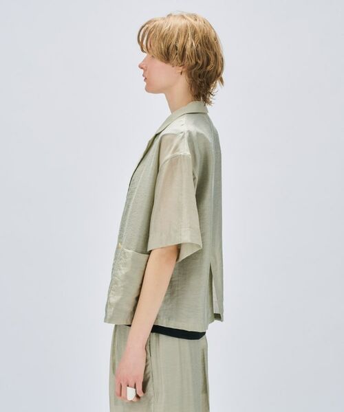 cloenc / クロエンス テーラードジャケット | 【セットアップ/手洗い可】ハーフスリーブシアージャケット | 詳細3