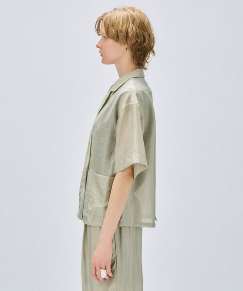 cloenc / クロエンス テーラードジャケット | 【セットアップ/手洗い可】ハーフスリーブシアージャケット | 詳細6