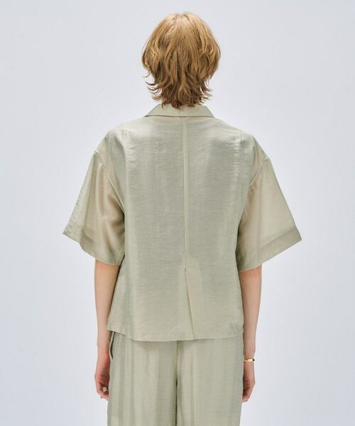 cloenc / クロエンス テーラードジャケット | 【セットアップ/手洗い可】ハーフスリーブシアージャケット | 詳細7