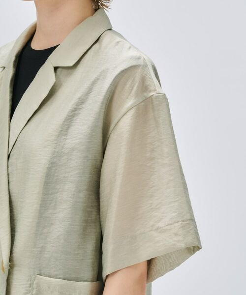 cloenc / クロエンス テーラードジャケット | 【セットアップ/手洗い可】ハーフスリーブシアージャケット | 詳細9
