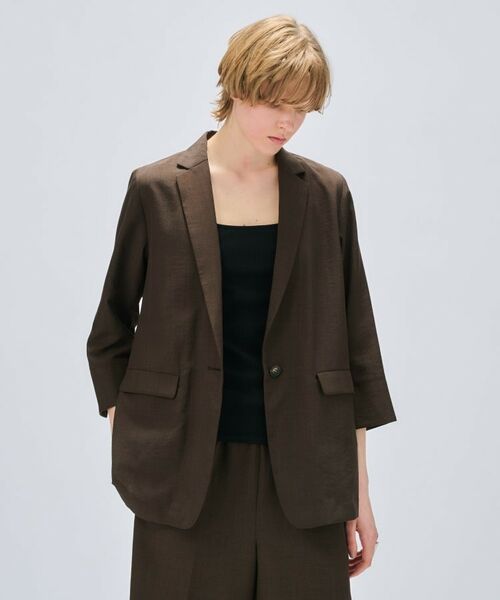 cloenc / クロエンス テーラードジャケット | 【セットアップ／手洗い可】ドライタッチハーフスリーブジャケット | 詳細12