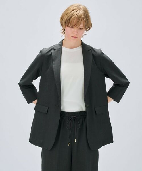 cloenc / クロエンス テーラードジャケット | 【セットアップ／手洗い可】ドライタッチハーフスリーブジャケット | 詳細17