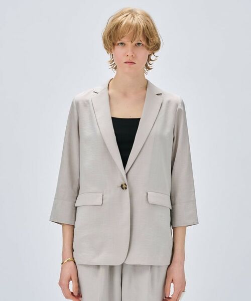 cloenc / クロエンス テーラードジャケット | 【セットアップ／手洗い可】ドライタッチハーフスリーブジャケット | 詳細2