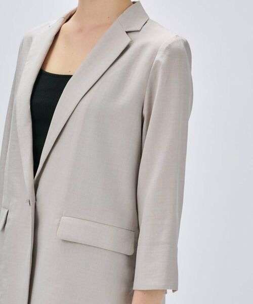 cloenc / クロエンス テーラードジャケット | 【セットアップ／手洗い可】ドライタッチハーフスリーブジャケット | 詳細5