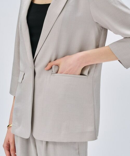 cloenc / クロエンス テーラードジャケット | 【セットアップ／手洗い可】ドライタッチハーフスリーブジャケット | 詳細6