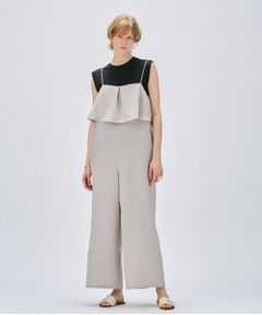 cloenc / クロエンス サロペット・オールインワン | 【セットアップ／手洗い可】ドライタッチタックフリルオールインワン