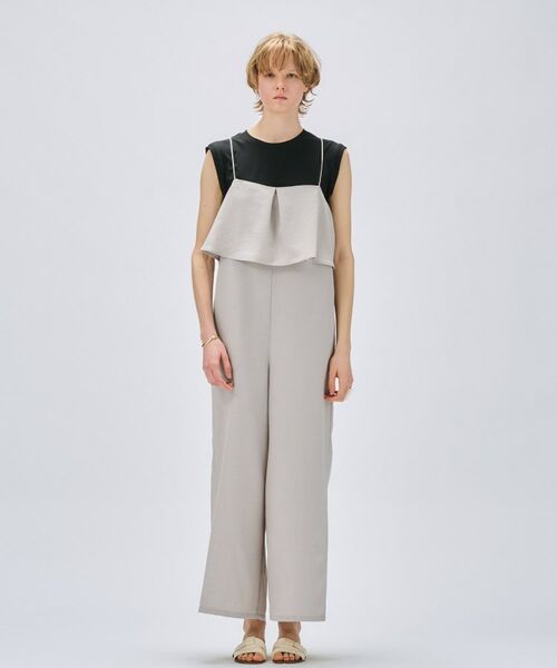 cloenc / クロエンス サロペット・オールインワン | 【セットアップ／手洗い可】ドライタッチタックフリルオールインワン | 詳細1