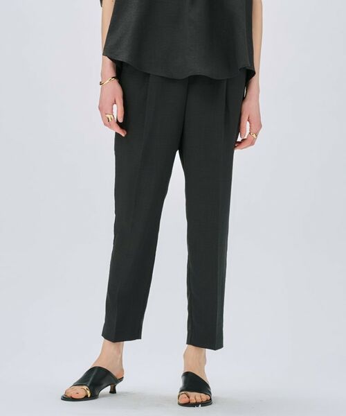 cloenc / クロエンス ショート・ハーフ・半端丈パンツ | 【セットアップ/手洗い可】ドライタッチイージーテーパードパンツ(スミクロ(018))