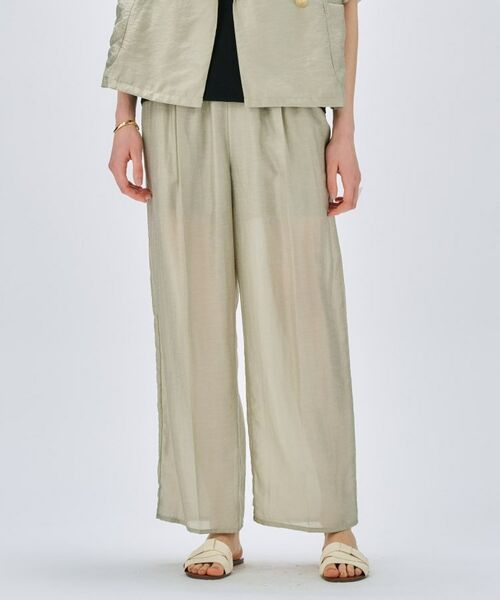 cloenc / クロエンス パンツ | 【セットアップ/手洗い可】シアータックイージーパンツ(オリーブグリーン(026))